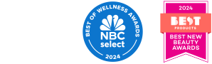 American Dental Association Logo, NBC Select - Best of Wellness Award, Best Products - Best New Beauty Award