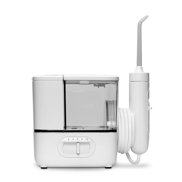Sideview - WF-12CD020-1 White ION Cordless Water Flosser, Handle, & Tip