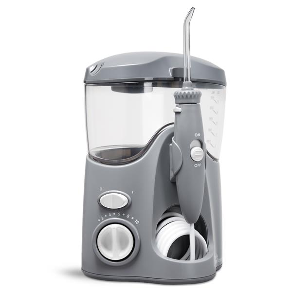 Sideview - WP-117 Gray Ultra Water Flosser, Handle, & Tip