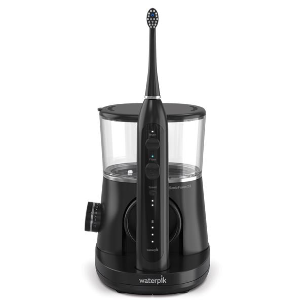 Waterpik Sonic-Fusion 2.0 SF-03 - Black with Chrome Flossing Toothbrush